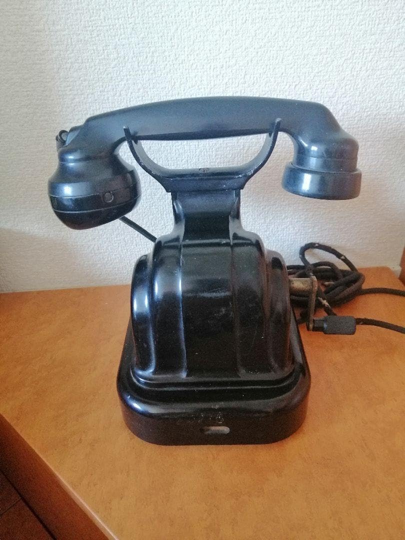 黒電話、レトロな黒電話、アンティーク黒電話、手回し黒電話