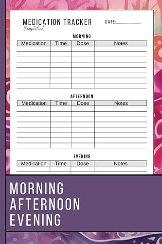 Simplified Medication Tracker Effortlessly Manage Your Medication with an Undated Daily Medication Log The Easiest Way to Tracking Morning,