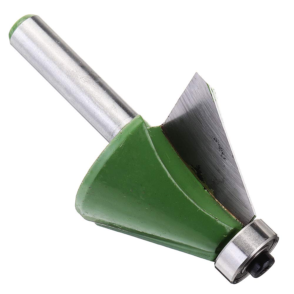 Broca de enrutador biseladora de vástago de 8 mm Fresa de 11.25-45 grados para carpintería - # 1