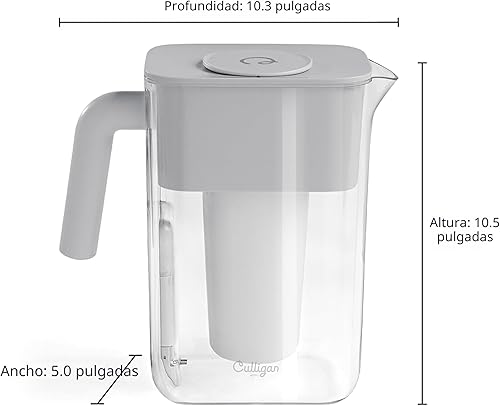 Miniatura 10 de Culligan Jarra de filtro de agua de 12 tazas con tecnología ZeroWater - Incluye filtro de agua avanzado de 5 etapas, certificado IAPMO para reducir