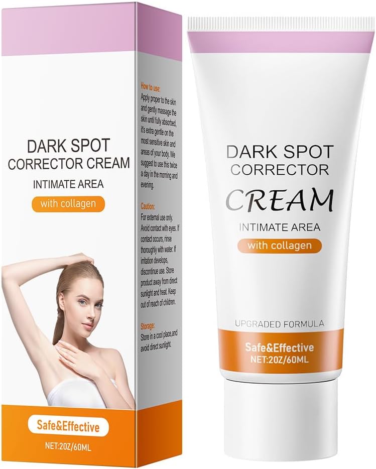 Dark Spot Corrector Cream,Dark Spot Remover for Face and Body with Collagen,Niacinamide,Intimate Areas and Bleaching,Neck,Underarm,Elbow,Inner Thigh and Knees,Bikini Line,Instant Result,2 oz