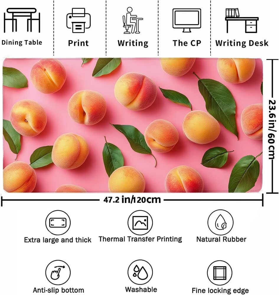 Podkładka pod mysz xxl 1200x600x3mm, duża podkładka pod mysz dla graczy, różowa podkładka pod mysz z wodoodporną antypoślizgową gumową podstawą, zmywalna mata na biurko do zabawy, idealny prezent dla
