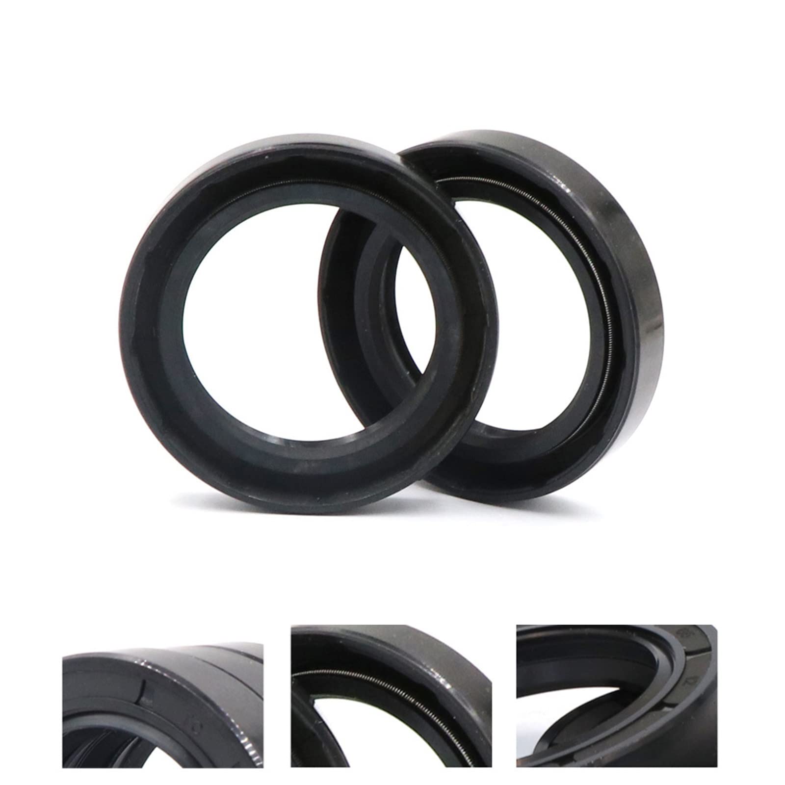 Öldichtung Wellendichtung, 2 Stück TC/FB/TG4 Skelett-Öldichtungsringe, ID 8–19 mm NBR-Doppellippendichtung for Rotationswellendichtungslippe(10x25x10mm)