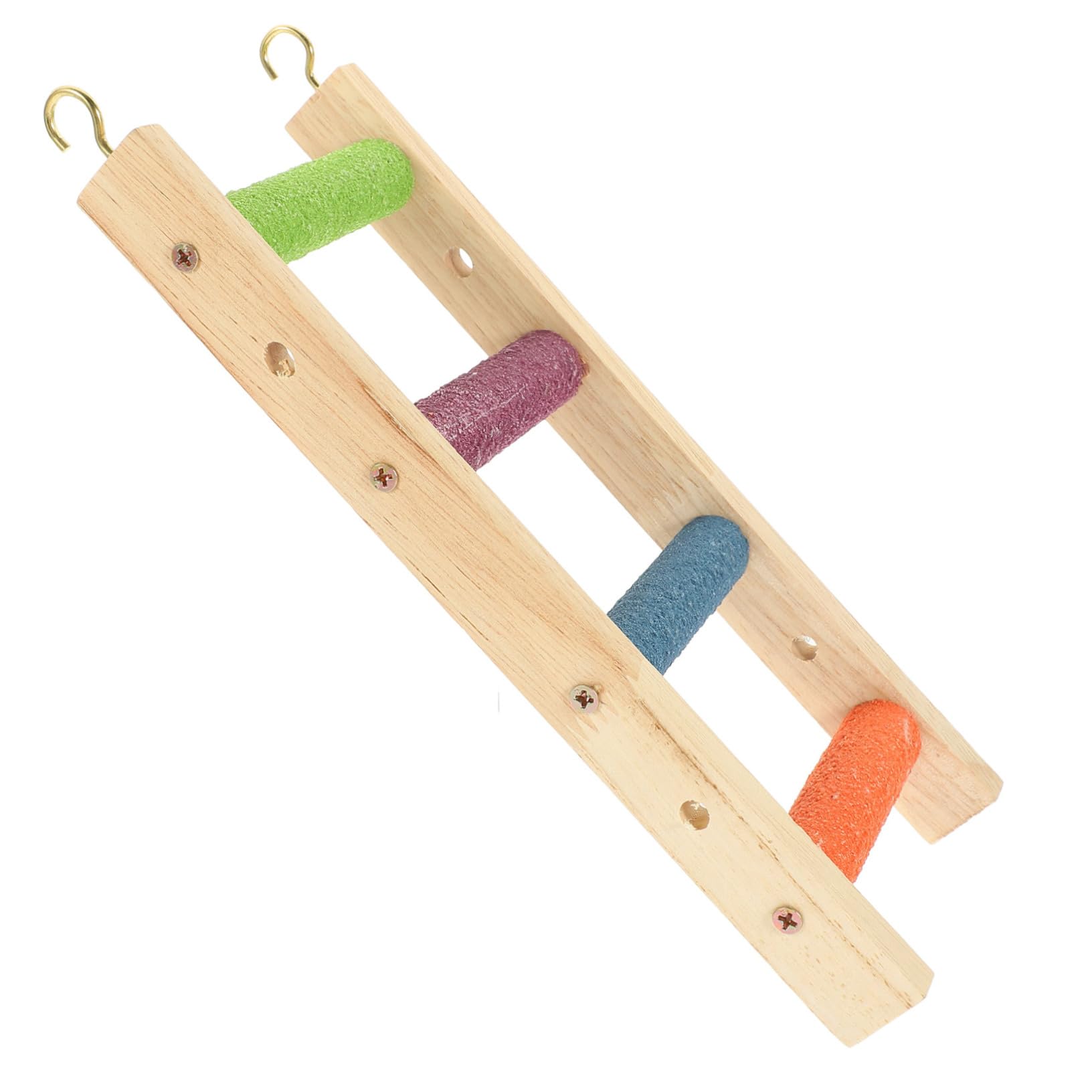Toddmomy Wooden Ladder for Birds Parrot Ladder Toy Bird Climbing Toy Parrot Bridge Safe Material Sturdy for Beak Conditioning