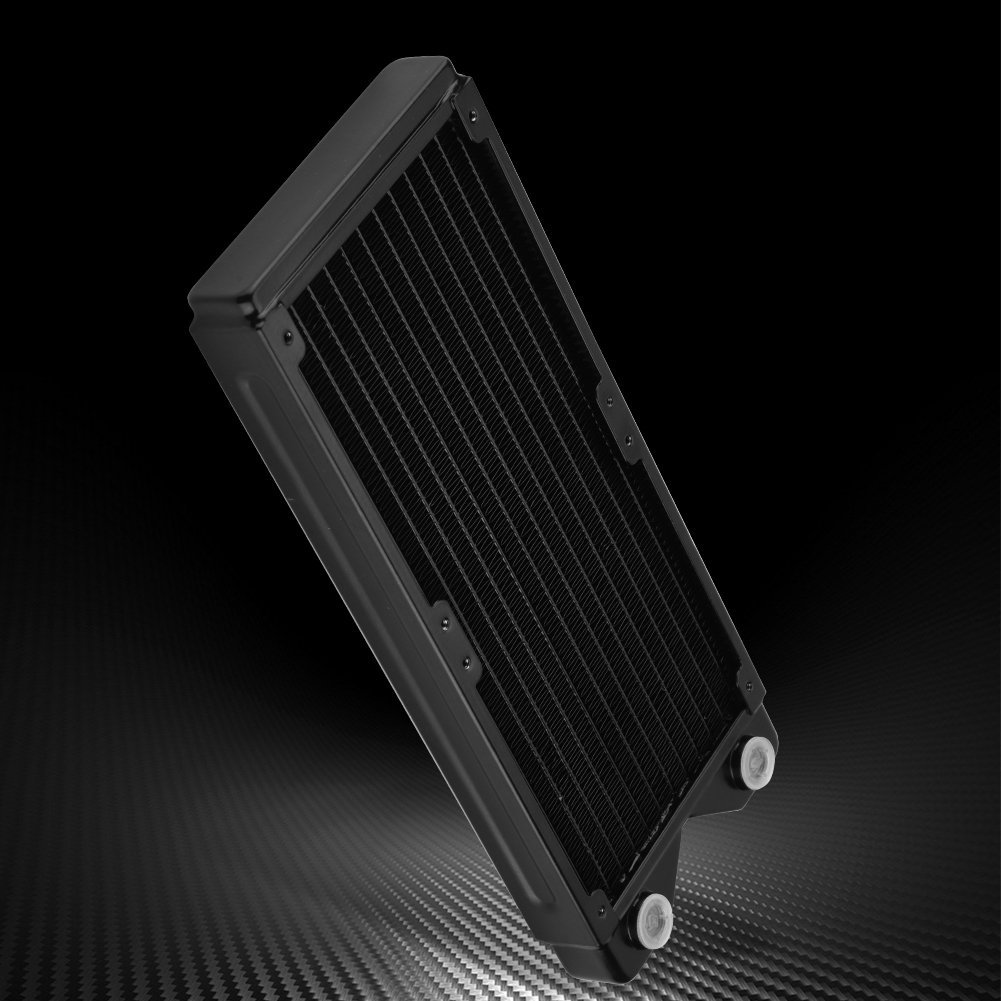 Richer-R 120mm/240mm/360mm Radiator, Kupfer G1 / 4 Gewinde PC Wasserkühlung Heizkörper,Wärmetauscher Schnelle Kühlkörper Radiator für PC Wasserkühlung industrielle Wasserkühlung usw.(240mm)