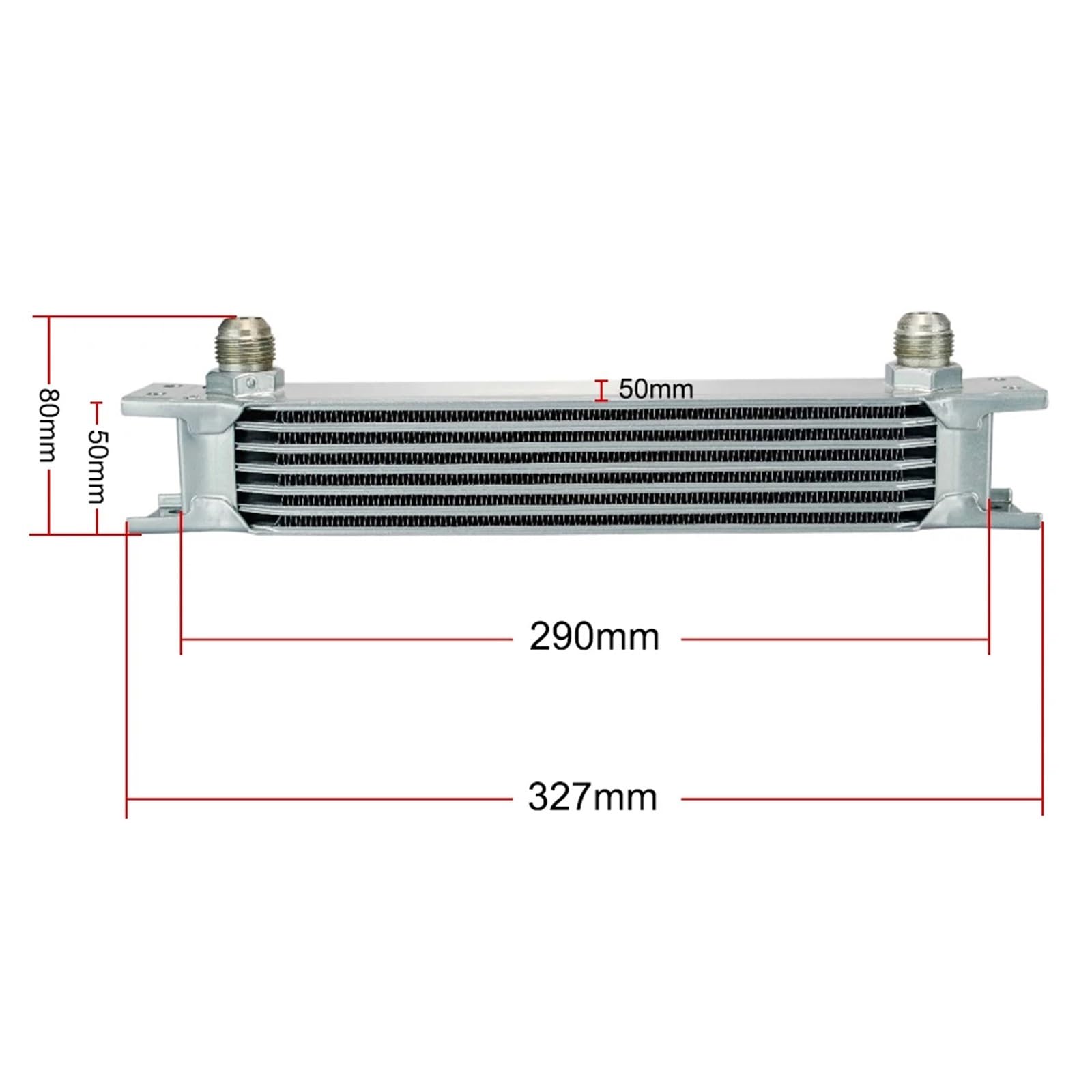 Kit Universal de Enfriador de Aceite de Motor AN10 de 7 Filas con Adaptador de Filtro de Aceite y Manguera Trenzada de Acero Inoxidable.