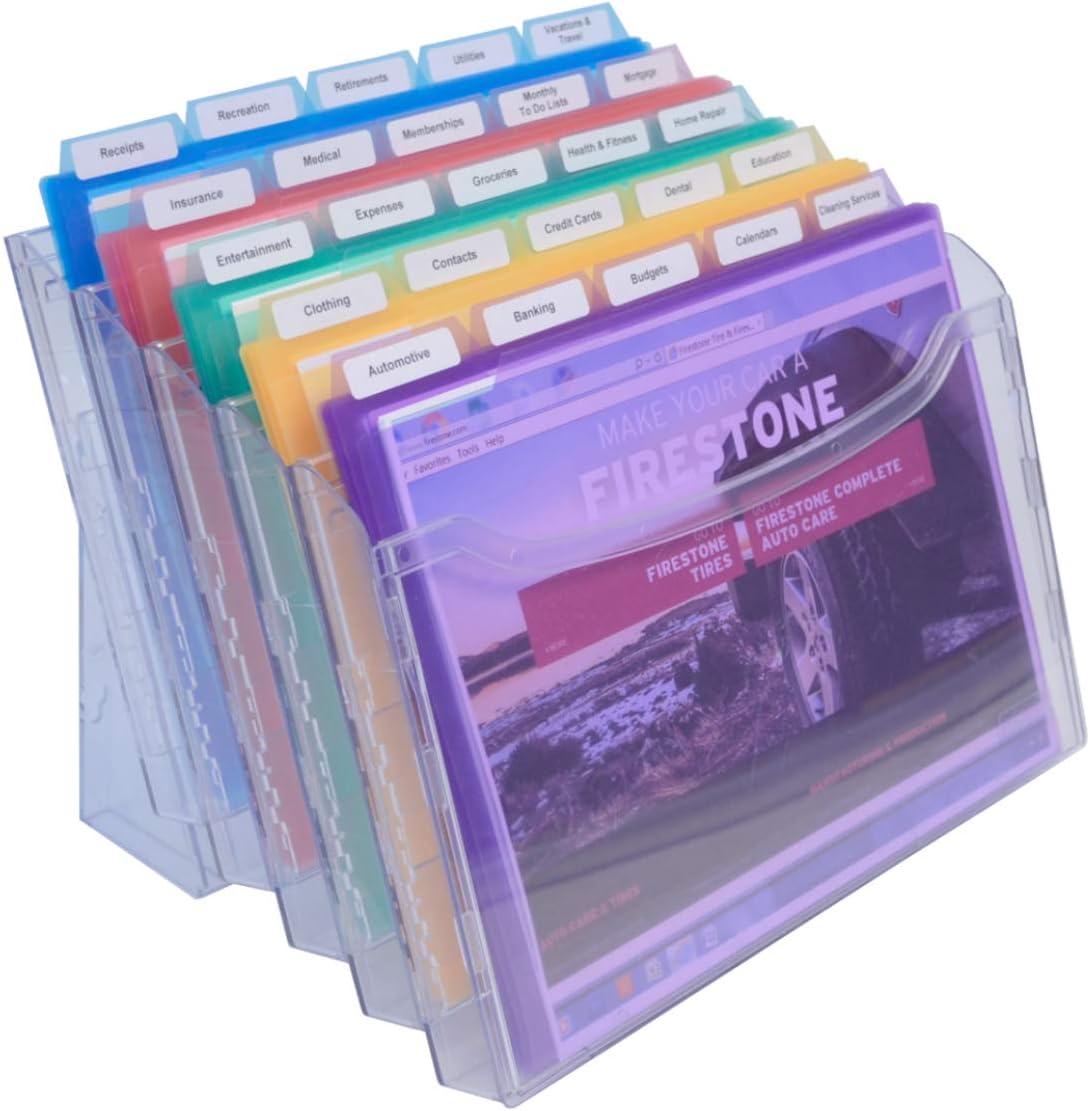 Ultimate Office StationMate StepUp File Desktop Organizer with PocketFiles (Includes 25, 5th-Cut PocketFiles)