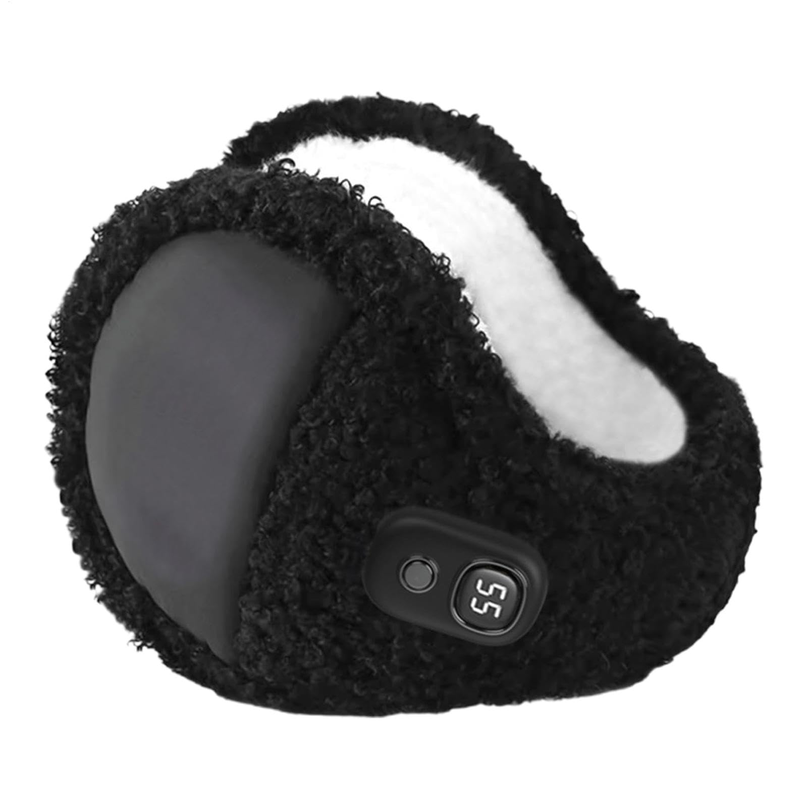 Orejeras cálidas, con forro polar, 3 modos de temperatura, orejeras calefactadas para uso trasero, orejeras plegables de apagado automático para actividades al aire libre, Atributo único, Refer to