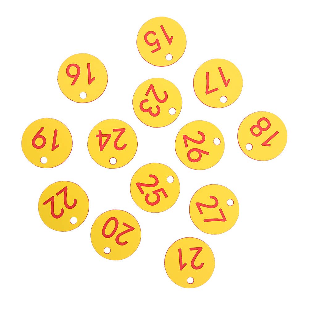 Akozon Etichette Numerate per Apicoltura e Bestiame - Rosso (1-50) e Blu - Etichette Durevoli Forate per Arnie e Forniture Agricole (1-50/confezione)