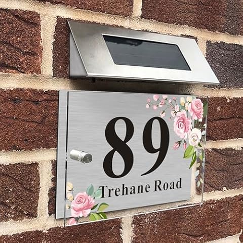 Custom Acrylic House Number Plaque Cover