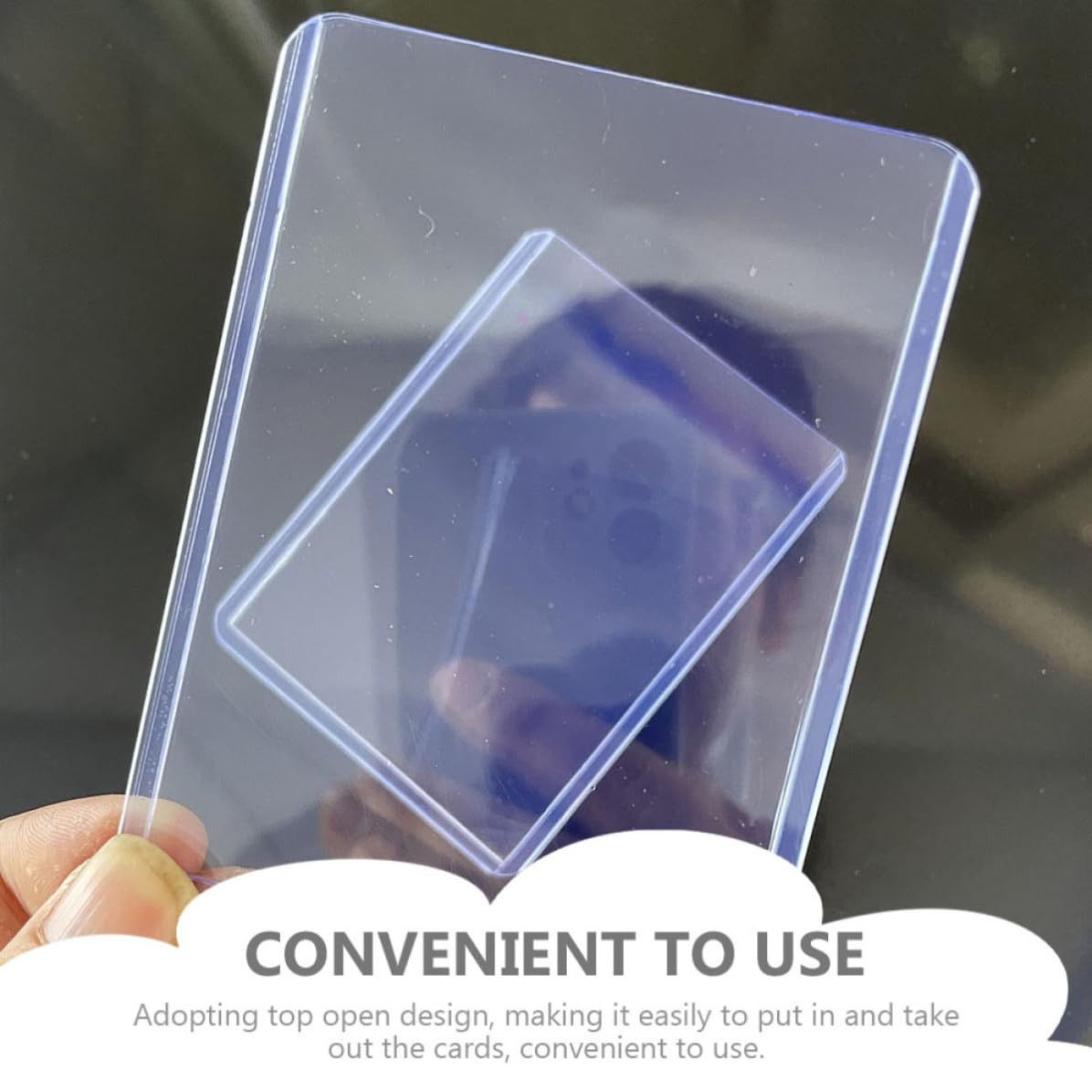 ERINGOGO 100 Pezzi Bustine Protettive per Carte da Gioco in Pvc Trasparente Anti-graffio Custodia per Carte Collezionabili e Giochi da Tavolo
