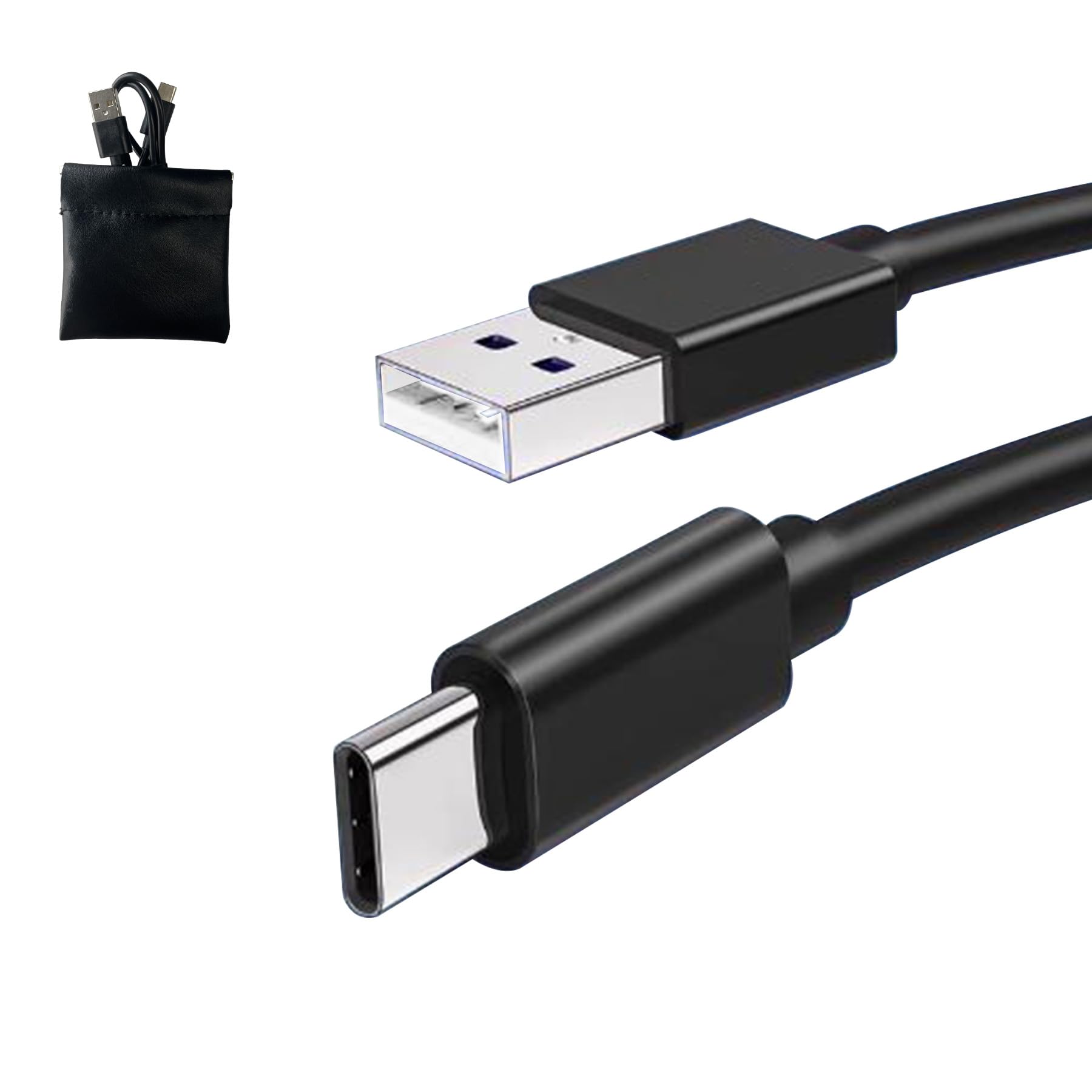 Replacement USB C Charging Cable+Storage Bag for Sony WH-1000XM6/WH/WF-1000XM5 WH/WF-1000XM4 WH/WF-1000XM3 WH-XB910N WH-H910N WH-CH510 CH520 CH710N CH720N Wireless Headphones (0.5m/Black)