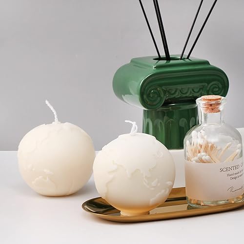 Miniatura 7 de Molde de silicona 3D Earth para jabón y vela, molde de silicona para fondant, molde de pastel de caramelo de chocolate para adornos de escritorio,