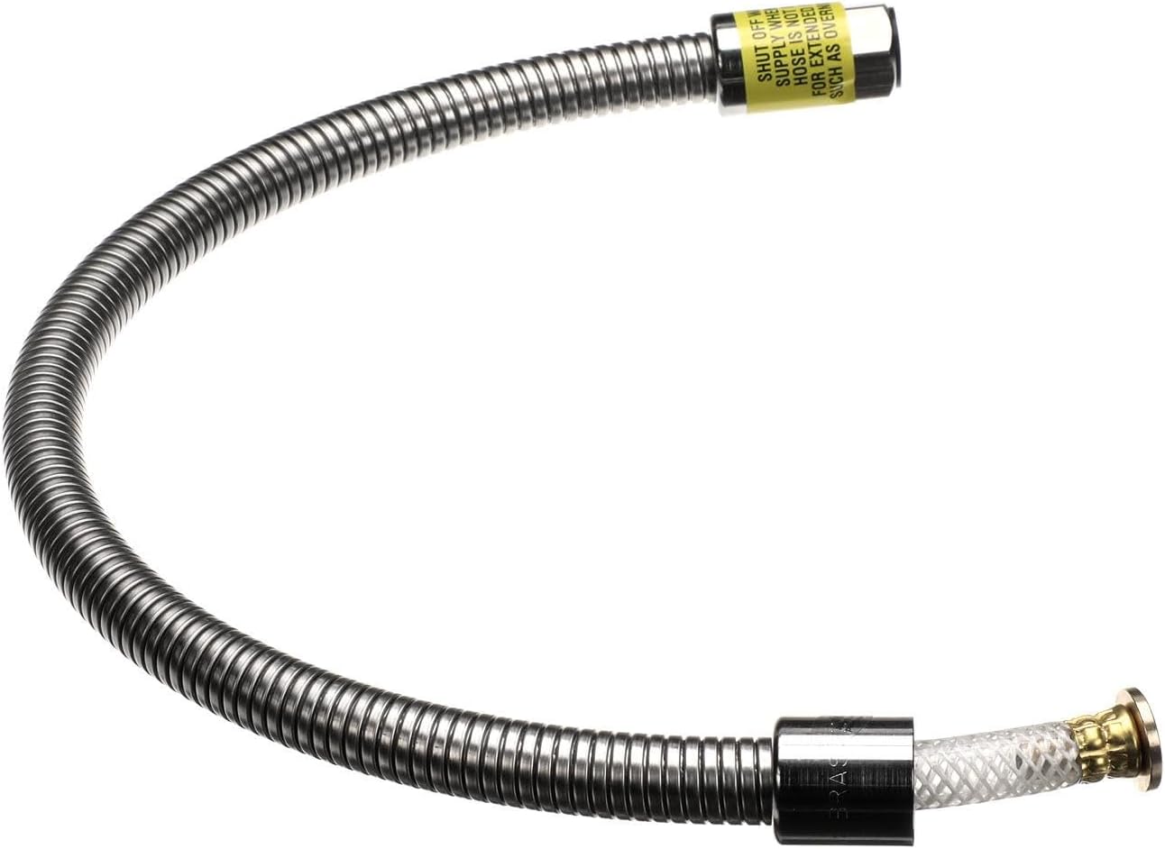 T&S Brass B-0028-H2A Hose, 28-Inch Flexible Stainless Steel, Less Handle