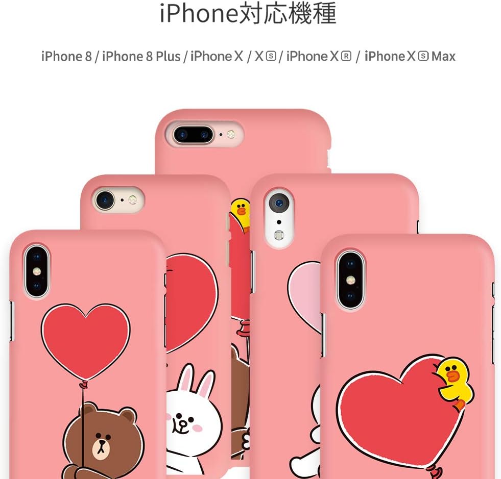 LINE FRIENDS KCL-CLS004 iPhone Xs Case, iPhone X Case, Color Soft Love is in The AIR CONY AIR iPhone Cover, 5.8 Inches, Wireless Charging Compatible, Official Licensed Product