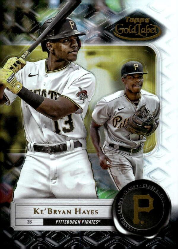 2022 TOPPS GOLD LABEL CLASS 1#66 KE'BRYAN HAYES PITTSBURGH PIRATES BASEBALL OFFICIAL TRADING CARD OF MLB