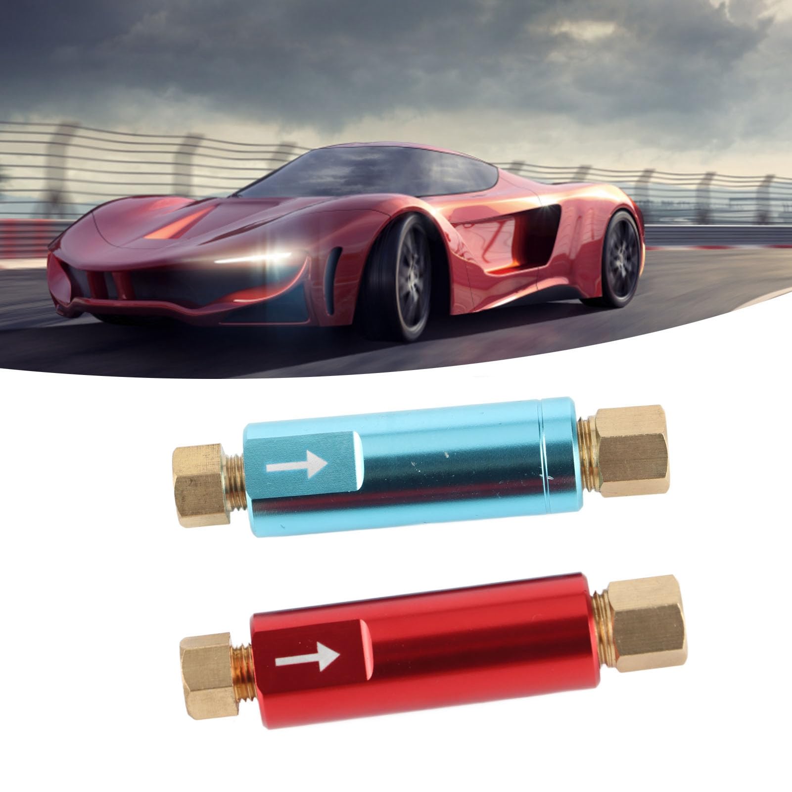 2pcs Valve Résiduelle Métal Frein Résiduel Pression Clapet Anti-retour Universel pour les Voitures de Course