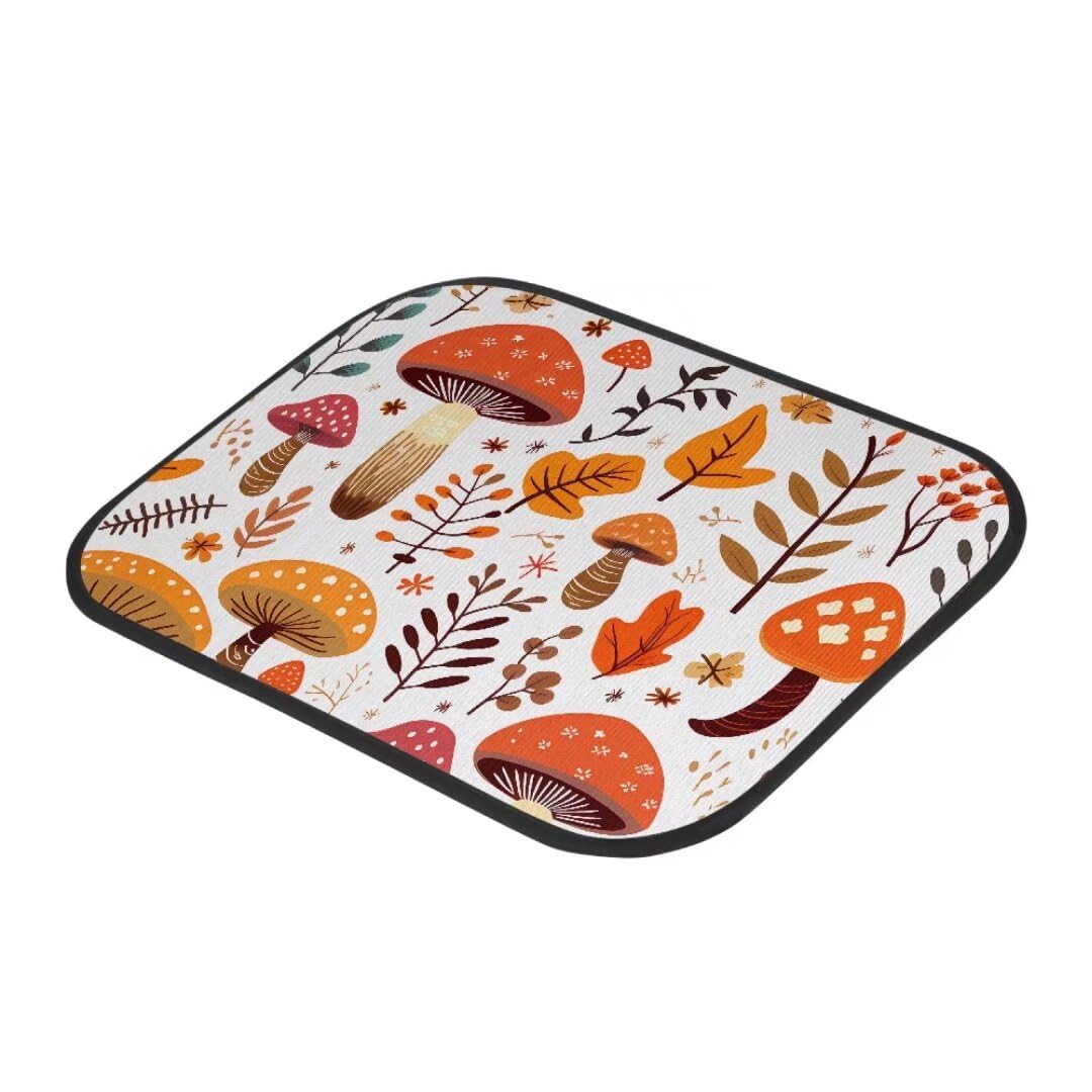 Universal All-Weather Car Mats – 4-Piece Set With Abstract Flower Print, Non-Slip Rubber Backing For SUV Sedan Truck