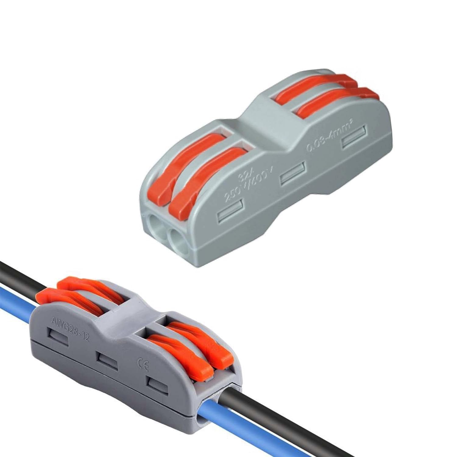 DROPOSALE Conductor Compact Connectors Lever Wire Nut Electrical Connectors with Fixed Base for 2 Circuit Inline Splices (18) (B0D7W4Y2HG) Amazon Price History, Amazon Price Tracker