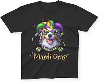 Mardi Gras Carnival Dog Heeler Adult Youth T-shirt Hoodie Sweatshirt