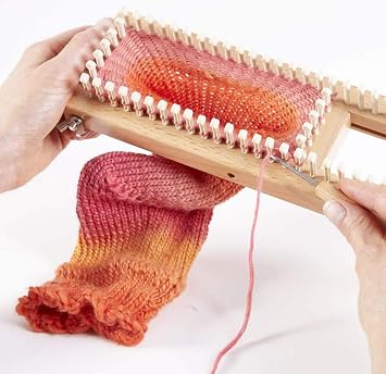 Authentic Knitting Board 18 All-n-One Loom, adjustable, 106 pegs, 100% hardwood