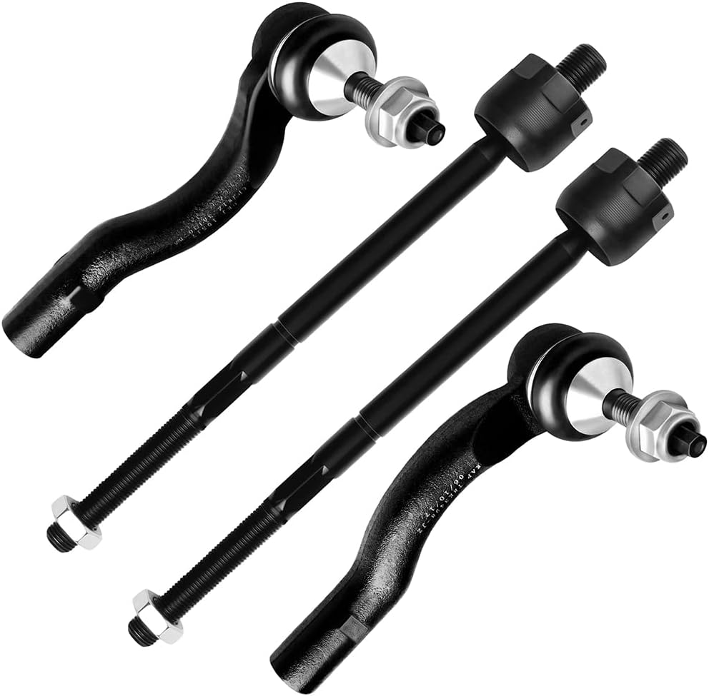 SCITOO 4x Inner Outer Tie Rod fit 2003-2011 for Ford Crown Victoria for Lincoln Town Car for Mercury Grand Marquis Marauder