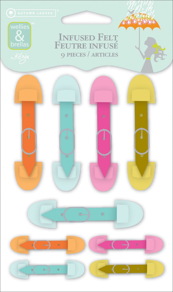 Autumn Leaves(R) Wellies & Brellies Felt Embellishments - Belt Buckles