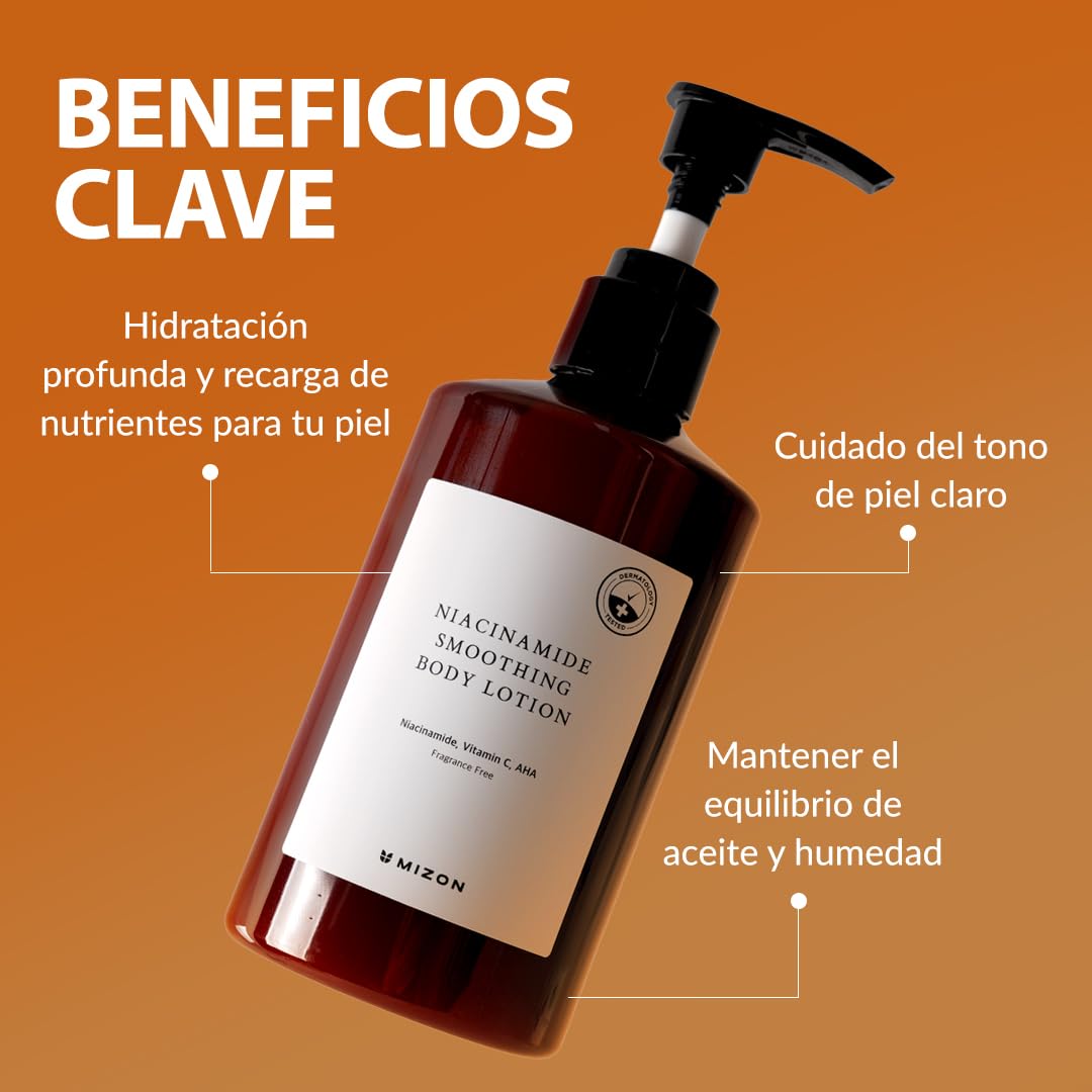 Mizon] Loción Corporal Suavizante a la Niacinamida (300ml) AHA