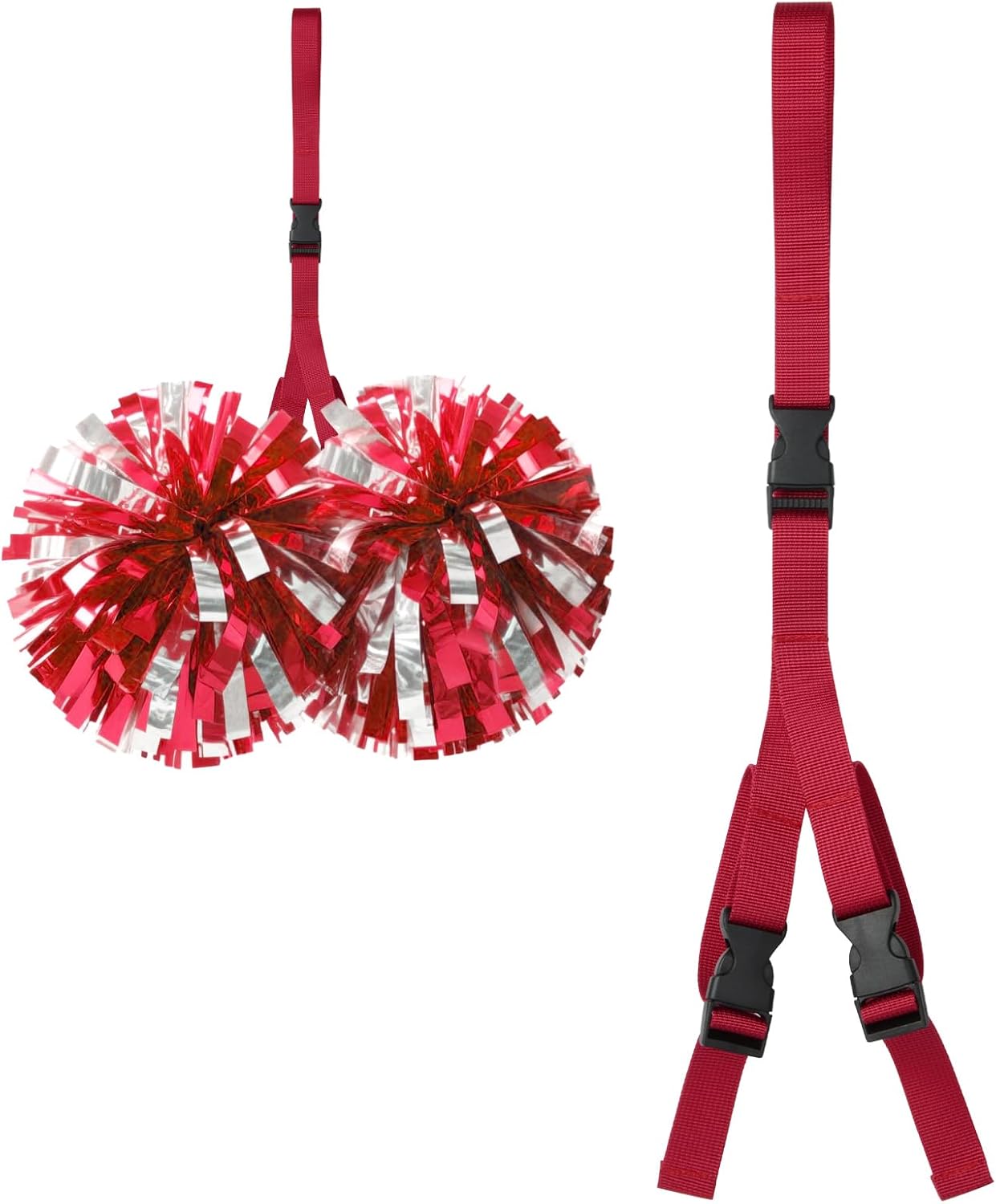 DEEKA Pom Pom Holder Carrier for Backpack Adjustable Cheer Bag Tags Accessories Cheerleader Team Essentials Tags
