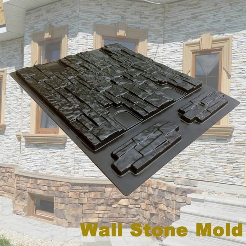 Walk Stone Maker,Concrete Mold,Paving Mould Plastic Molds Wall Concrete Plaster Garden House Wall Stone Tiles Stone Mold Cement Bricks Maker Mould Decorative Moulds Paving Moulds