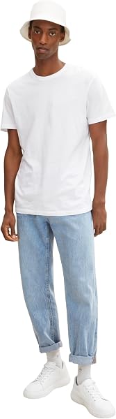 Tom Tailor Herren Doppelpack Crewneck T-Shirt - 2
