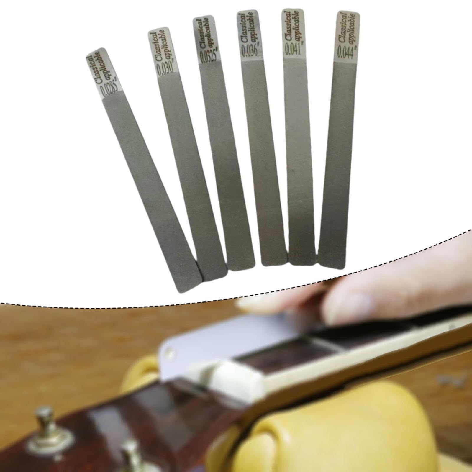 Lot de 6 Limes pour Sillet de Guitare, Outils Professionnels pour Amateurs et Professionnels.