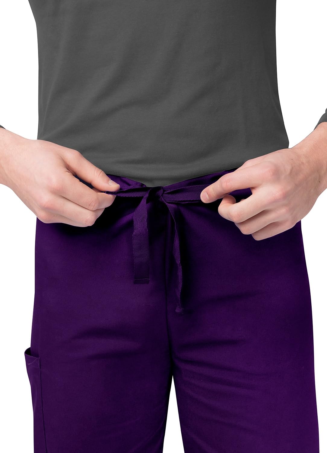 Sivvan Unisex odzież pielęgnacyjna z dekoltem w serek, top/spodnie ze ściągaczem, liliowy, XL