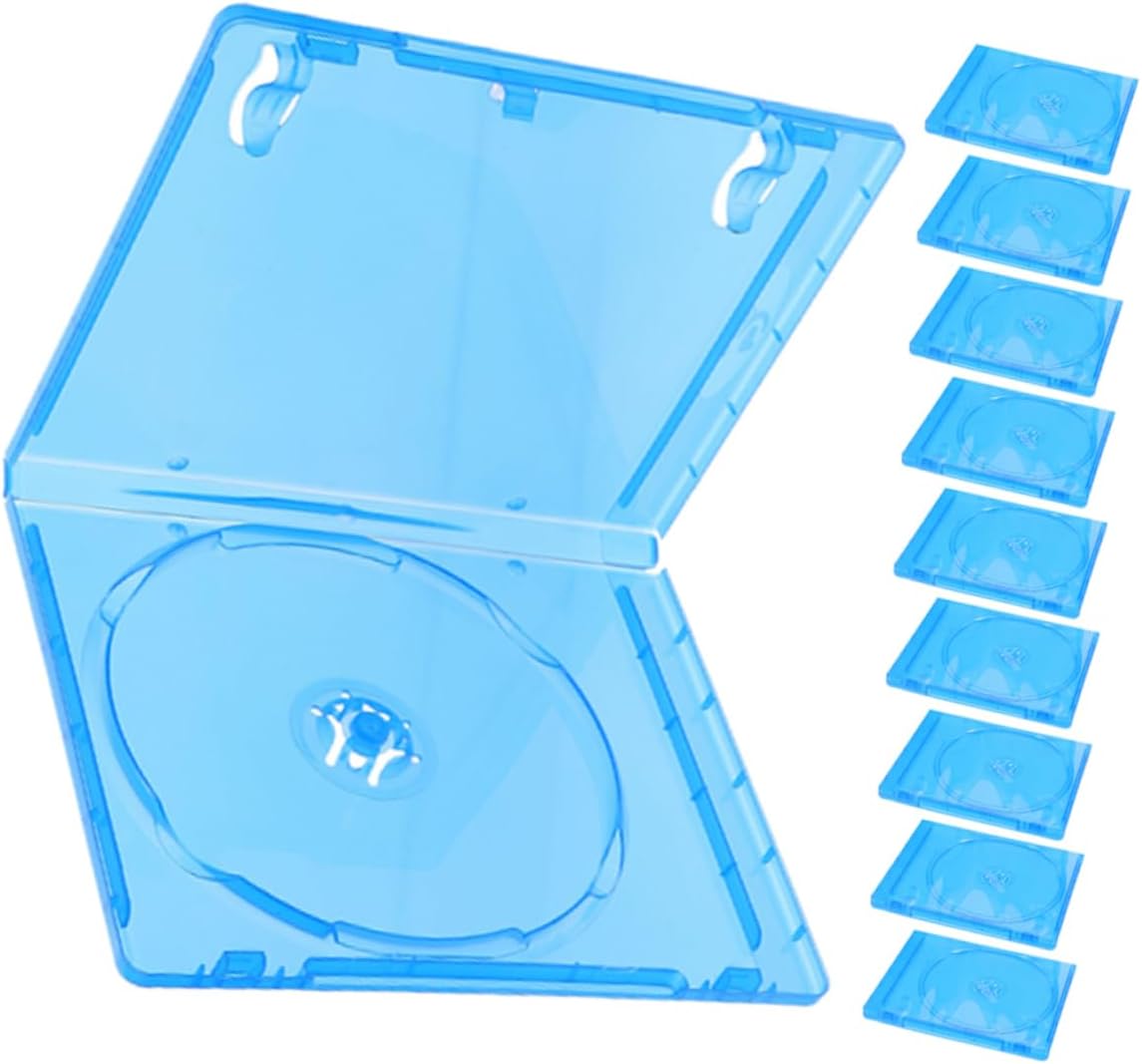 10 Pcs Translucent CD Storage Cases Slim Disc Organizer Box for Home Cover Insert Sturdy and Lightweight CD Holder for Music and Media Storage