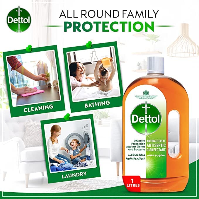 Buy Dettol Antiseptic Antibacterial Disinfectant Liquid for effective Germ Protection & Personal