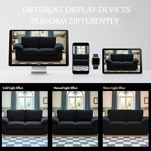 Miniatura 7 de ANTTYBALE Sofá de terciopelo de 79 pulgadas, cómodo sofá de asiento profundo con bobinas de bolsillo, futón de almacenamiento de 2 plazas para