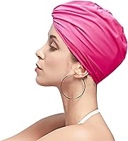 Vista 5 de Gorro de natación de elastano para verano, no impermeable, antideslizante, elástico, para piscina, gimnasio, deportes acuáticos subacuáticos