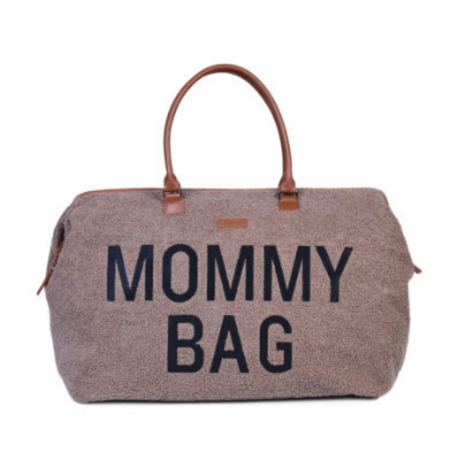 CHILDHOME Mommy Bag Sac à Langer Grande Contenance Tapis à Langer Bandoulière Ajustable Poche Isotherme Teddy Brun