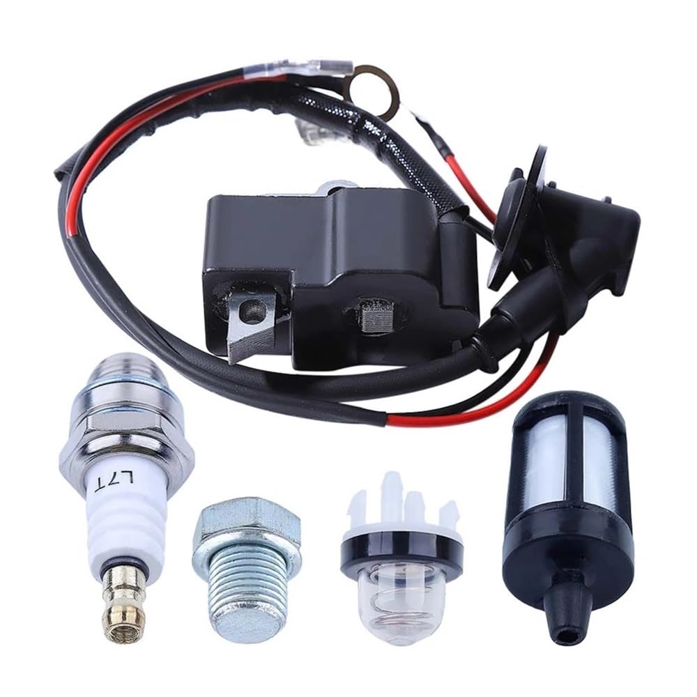 Kit de bujías de Bobina de Encendido Compatible con Stihl TS420 TS410, cebador de Motosierra, Piezas del Filtro de Combustible 42384001301 42384001307 42381301A