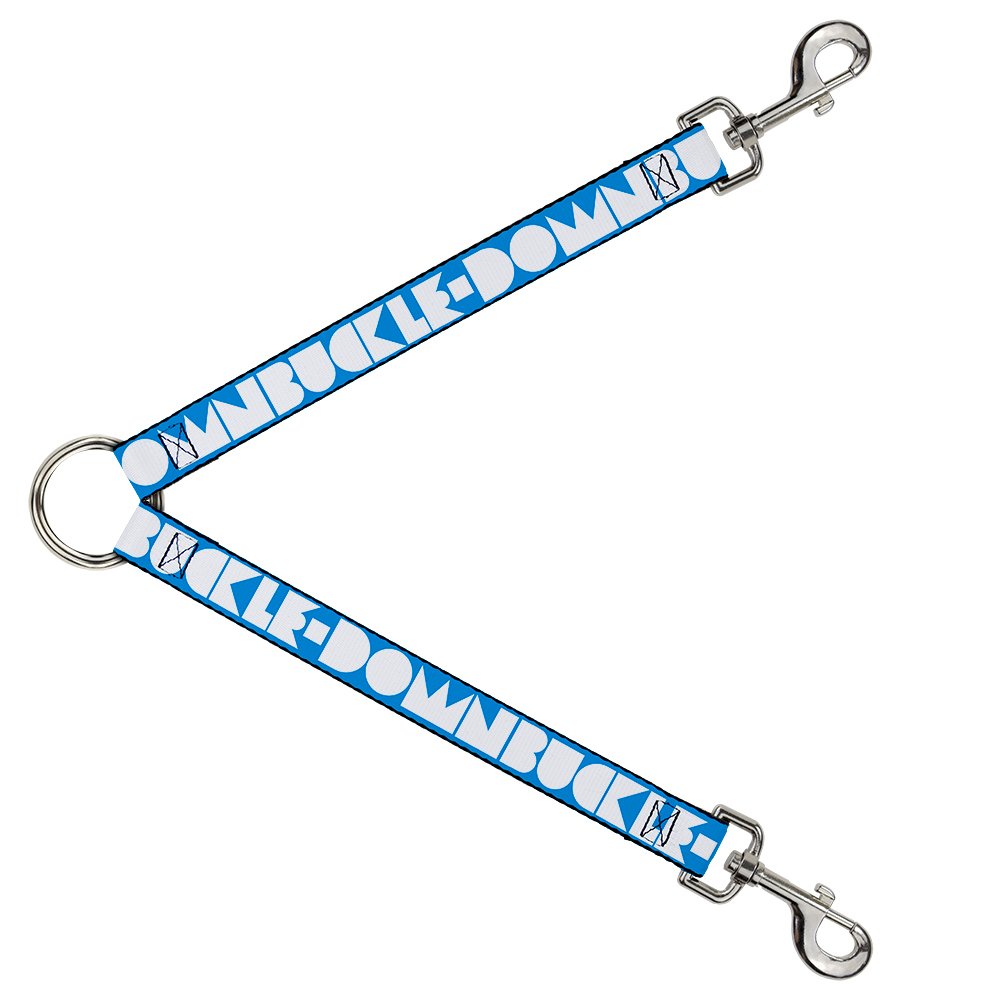 Divisor para correa turquesa y blanco Buckle Down DLS-W32867 para pasear dos perros cómodamente