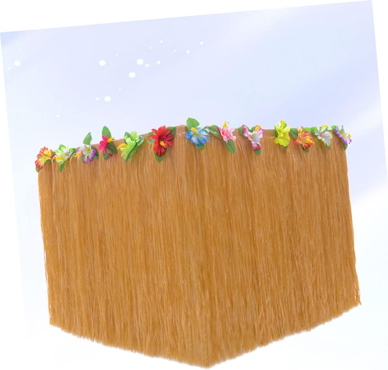41pcs Grass Table Skirt Monstera Simulation Hawaiian Party Backdrop for Luau and Birthday Celebration Random Color