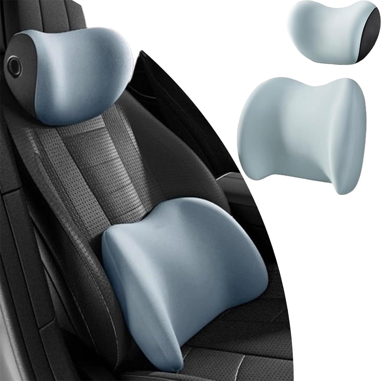 Amazon.com: KZYIQUOJ Car Headrest Lumbar Support Pillow Set for