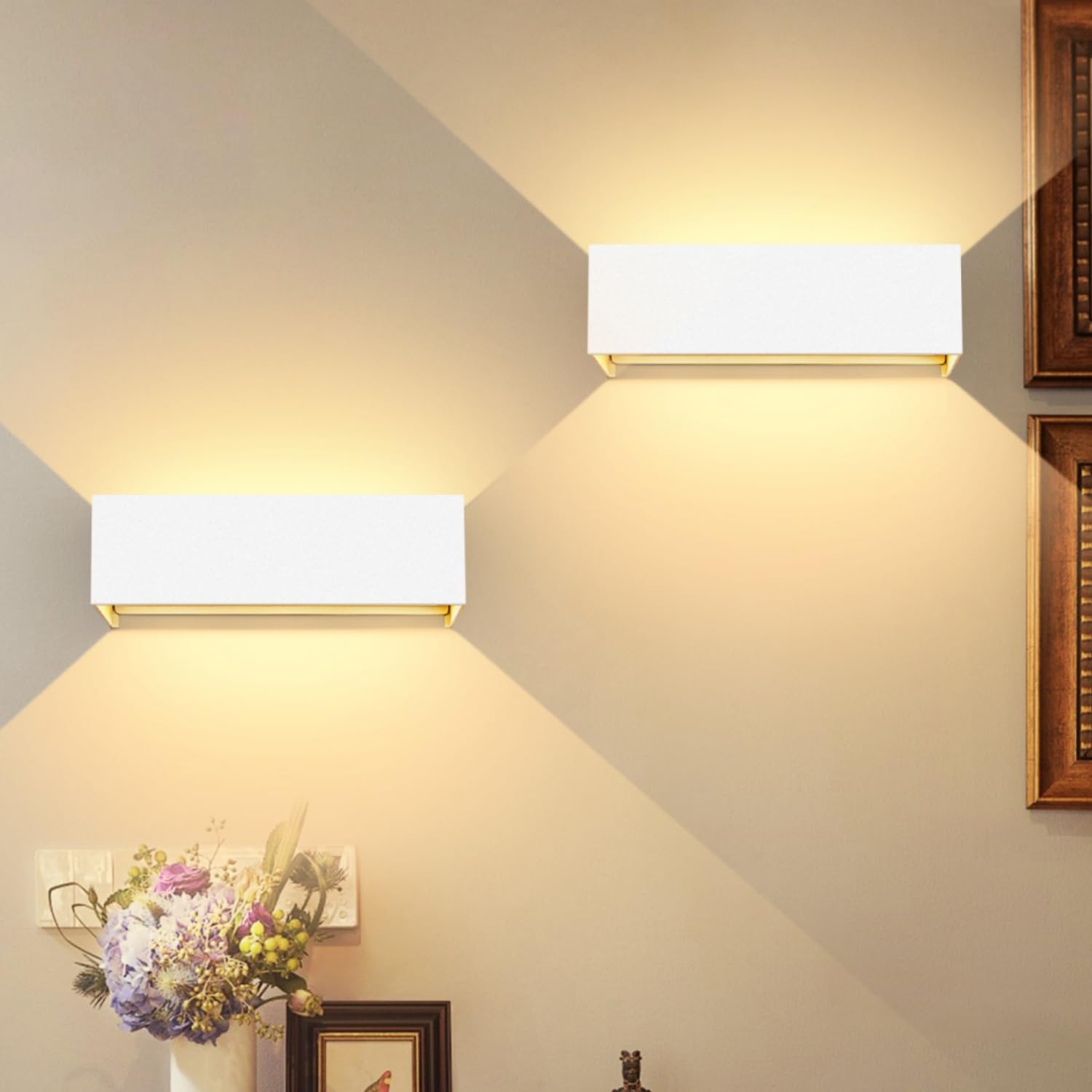 Kingwen 4 Stücke 20W LED Wandleuchte Innen/Aussen mit Bewegu