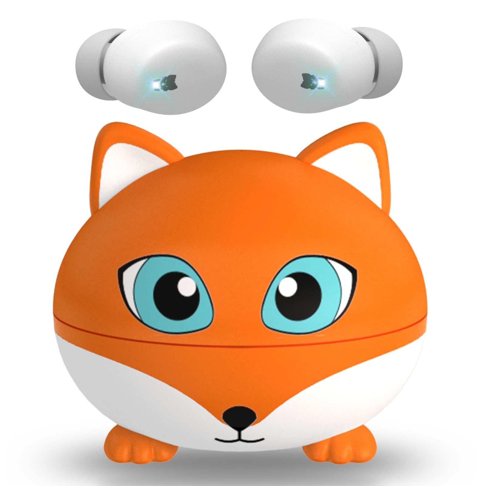 Cuffie Bluetooth Bambina, Auricolari Wireless Bluetooth Bambini, Limite di volume a 85 dB, Cuffie Bluetooth Bambini con 30 Ore di Riproduzione, Cuffie per Bambini con Microfono, Controlli Touch, Fox