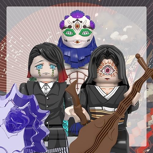 Miniatura 6 de 8 piezas de juguetes de anime, figuras de acción, bloques de construcción para niños o fanáticos del anime coleccionistas (color -A2)