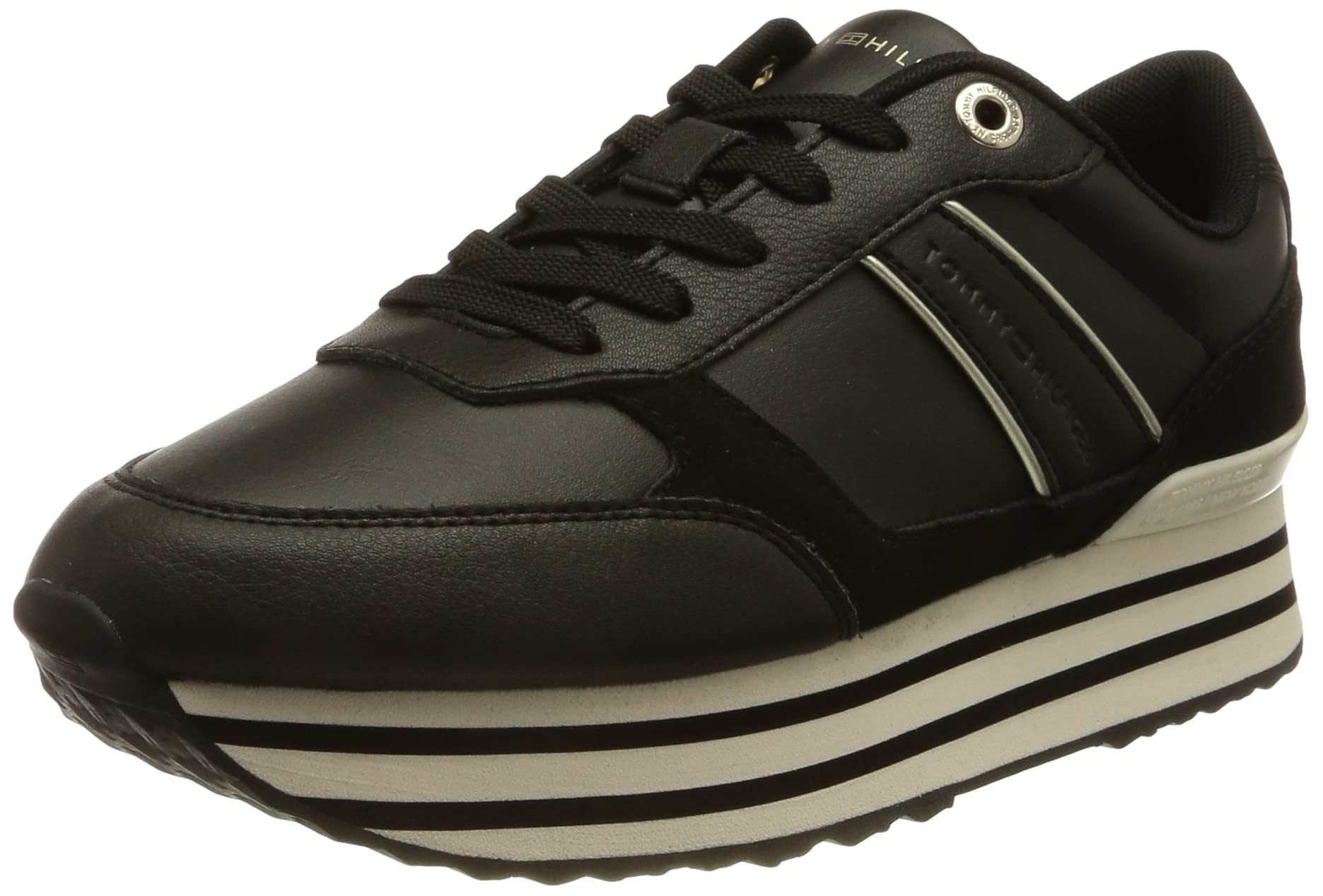 Tommy Hilfiger Platform Stripes Trainer Fw0fw06745, Zapatilla de Running Mujer