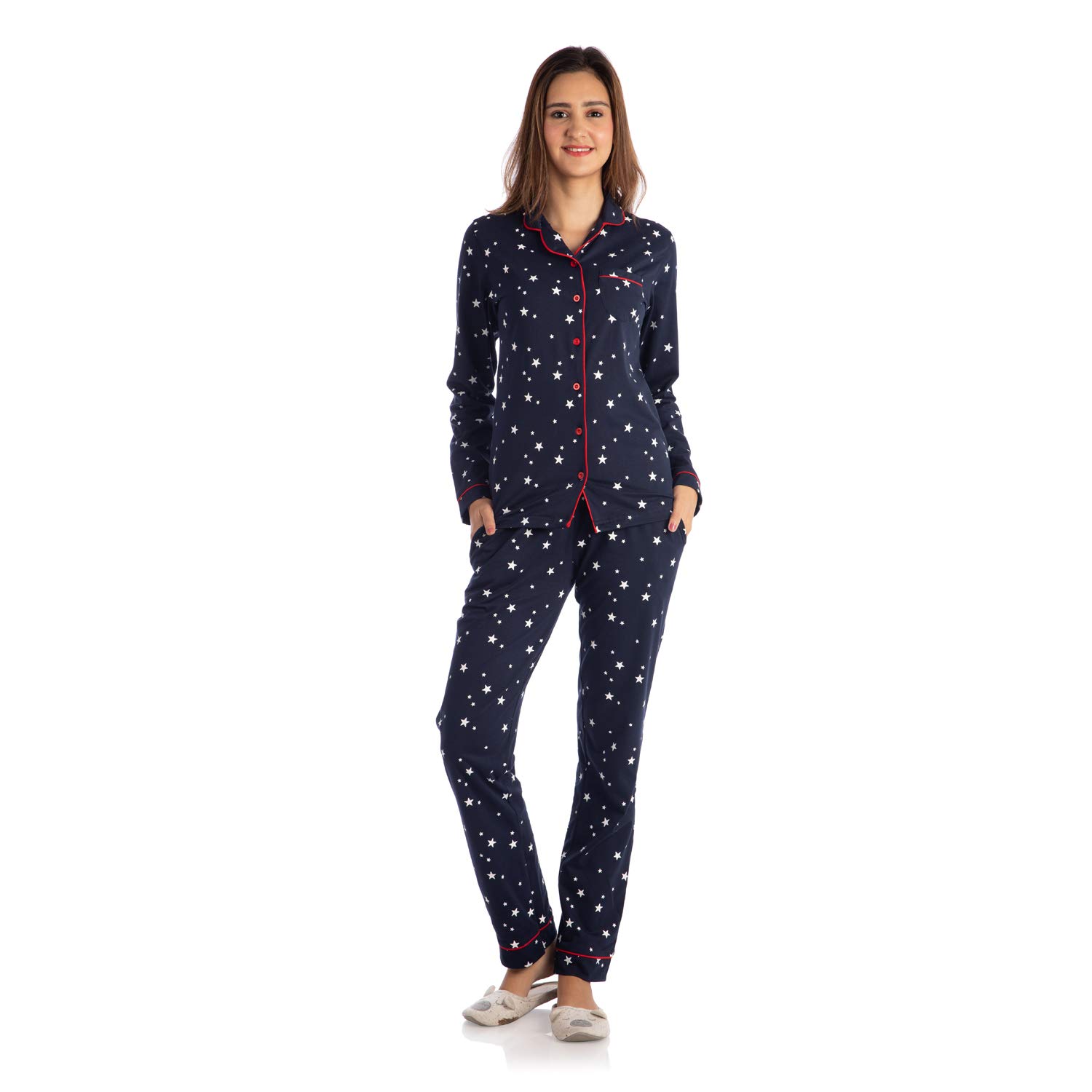 nite flite Women's Cotton Printed Top and Pyjama Set Pack of 1-picture-13