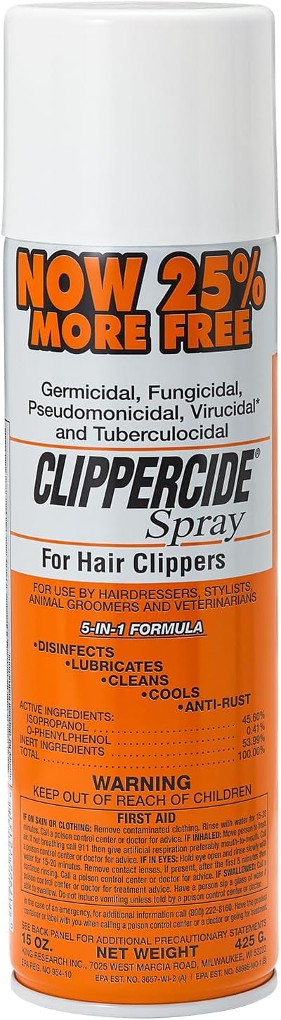 Barbicide Clipperside Hair Clippers Spray