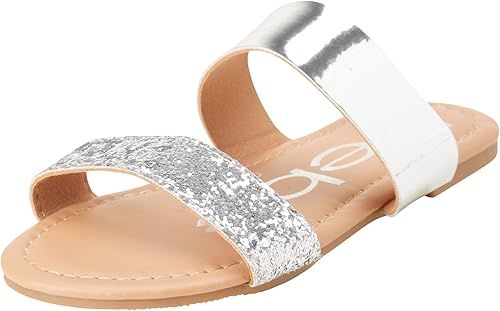 bebe Sandalias para niñas Sandalias de piel sintética con punta abierta para niños pequeños, niñas pequeñas y niñas grandes