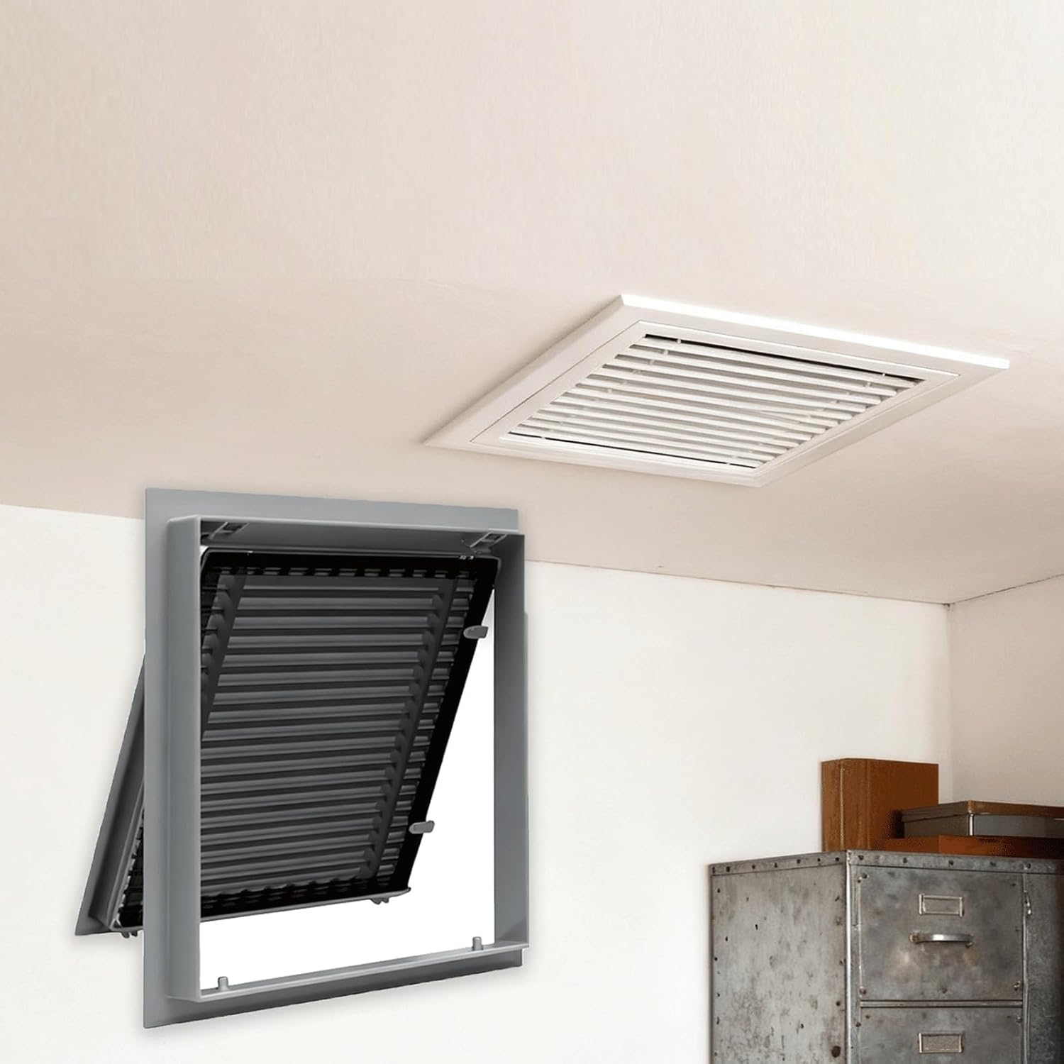 White 16x40in Vent Cover Grill with Filter Grid, for Home Wall Sidewall or Ceiling, Air Return Grille, Aluminum Air Vent Cover, for Home, Ceiling, Wall, Duct Opening Air Return Vents